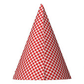Petten VAN Rood-witte Gingham-PAPER PAPER Feesthoedjes (Achterkant)