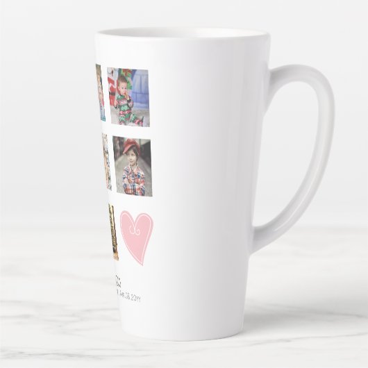 PETTER COLLAGE Cadeau met Bijbeltekst kan bewerkt Latte Mok (Rechts)