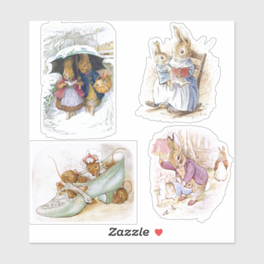 Petter Rabbit setsticker Sticker (Vel)