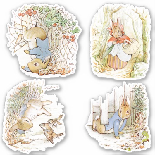 Petter Rabbit setsticker Sticker (Voorkant)