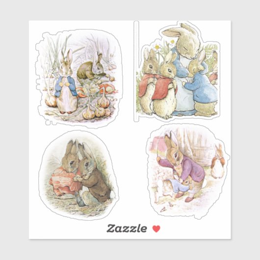 Petter Rabbit setsticker Sticker (Vel)