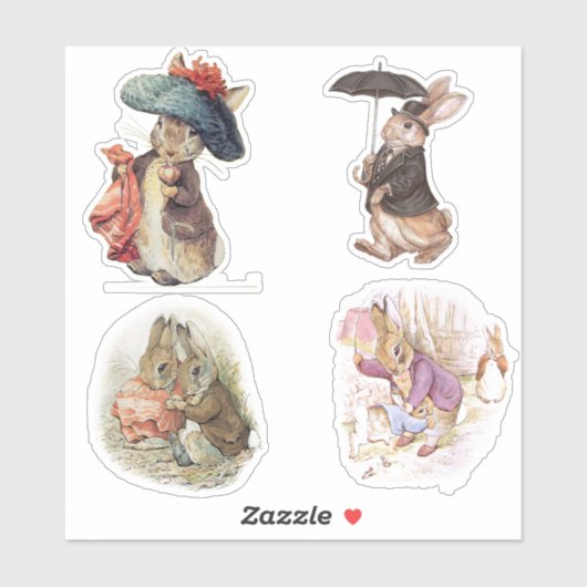 Petter Rabbit setsticker Sticker (Vel)