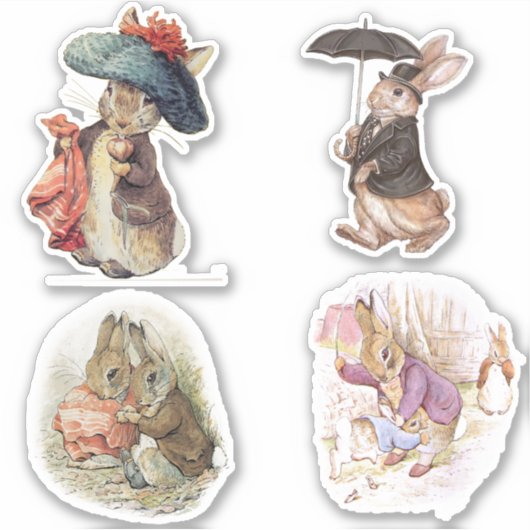 Petter Rabbit setsticker Sticker (Voorkant)