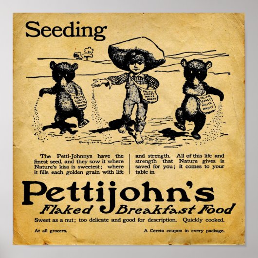 Pettijohns Breakfast Cereal Print/Poster Poster (Voorkant)