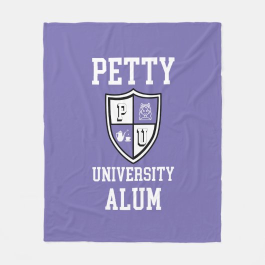 Petty University Alum afstudeerder alma mater lave Fleece Deken (Voorkant)