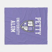 Petty University Alum afstudeerder alma mater lave Fleece Deken (Voorkant (Horizontaal))