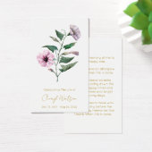Pétunia | Carte de prière commémorative funéraire (Bureau)
