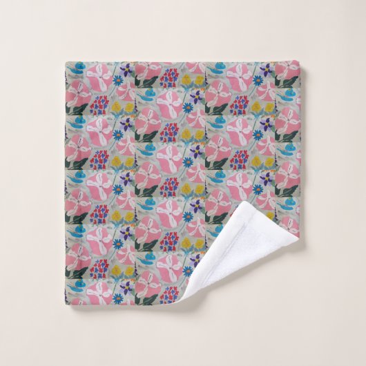Pétunia et fleurs d'été (Gant de toilette)