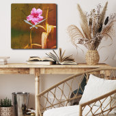 Petunia Floral Rustic Vierkante Klok