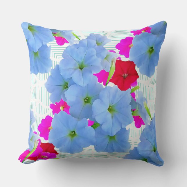 Petunia Flower Art Print Kussen (Voorkant)