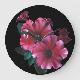 Petunia flower clock grote klok