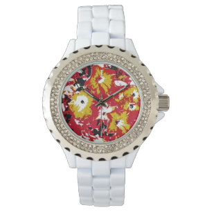 PETUNIA FLOWERS ABSTRACT HORLOGE