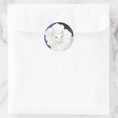 Petunia kattengezicht ronde sticker (Tas)