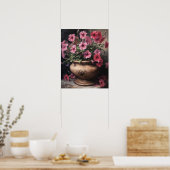 Pétunia rose Fleurs Art Imprimer Poster (Cuisine)