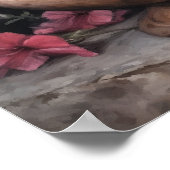 Pétunia rose Fleurs Art Imprimer Poster (Coin)