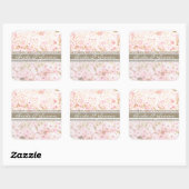 Pétunia Rose Sur Élégants Stickers Gradient Blanc (Feuille)