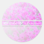 Pétunia Rose Sur Élégants Stickers Gradient Blanc (Devant)