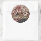 Pétunia Rose Sur Stickers Damask (Sac)