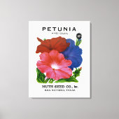 Petunia  Seed Packet Canvas Afdruk (Voorkant)