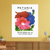 Petunia  Seed Packet Canvas Afdruk (Insitu (Woonkamer))