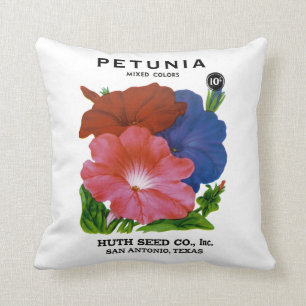 Petunia  Seed Packet Kussen