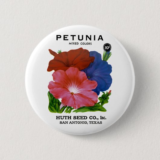 Petunia  Seed Packet Ronde Button 5,7 Cm (Voorkant)