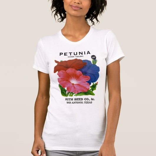 Petunia Seed Packet T-shirt (Voorkant)