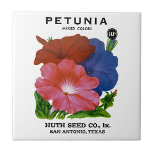 Petunia  Seed Packet Tegeltje