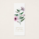 Pétunia | Signet Mémorial Funéraire Simple Mini (Devant)