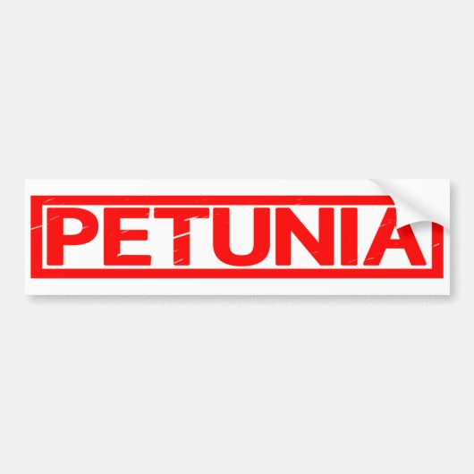 Petunia Stamp Bumpersticker (Voorkant)