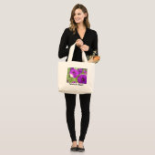Petunia - tebag grote tote bag (Voorkant (model))