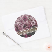 Pétunia Violet Sur Stickers Élégants Gradient Blan (Enveloppe)