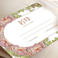 Petunia Wedding RSVP Art Deco Mucha invoegen