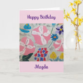 Pétunias et fleurs d'été Carte d'anniversaire (Fleur jaune)