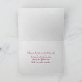 Pétunias rose avec carte Verse Bible (Intérieur)