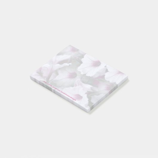 Pétunias rose et blanc Post-it Note Pad (Incliné)