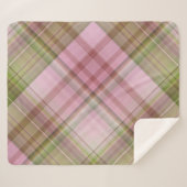 Pétunias rose rose et vert plaid (Devant (Horizontal))