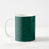 Pétunias sculpté Jade de café vert Mug (Gauche)