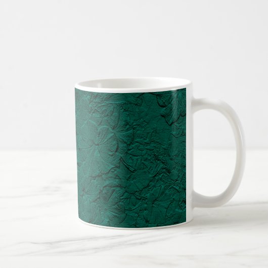 Pétunias sculpté Jade de café vert Mug (Droite)