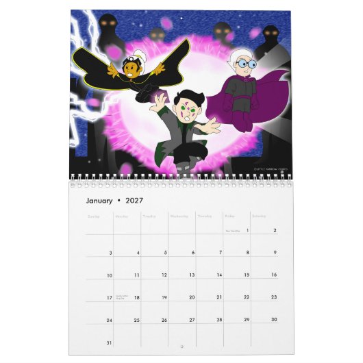 Peu de calendrier des bandes dessinées 2015 (Jan 2027)