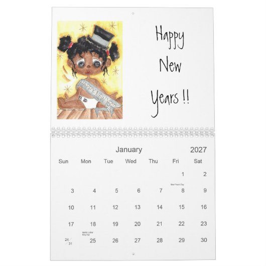 Peu de calendrier minuscule 2011 de Babycakes (Jan 2027)