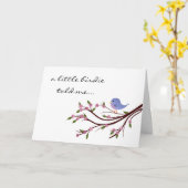Peu de carte d'anniversaire de birdie (Fleur jaune)
