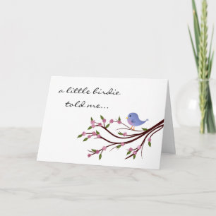 Peu de carte d'anniversaire de birdie