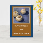 PEU DE CARTE D'ANNIVERSAIRE DE CITROUILLE (Fleur jaune)