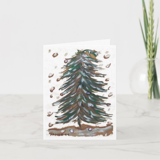 Peu de carte d'arbre de Noël (Devant)