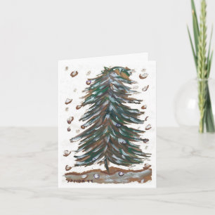 Peu de carte d'arbre de Noël