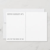 Peu de carte d'art de curieux de trou (Dos)