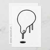 Peu de carte d'art de curieux de trou (Devant / Derrière)