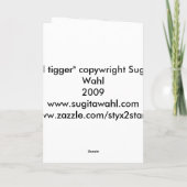 peu de carte de tigger avec la frontière (Dos)