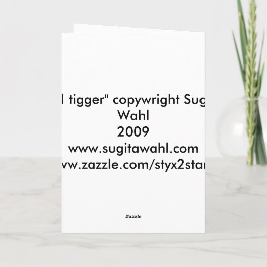 peu de carte de tigger avec la frontière (Dos)